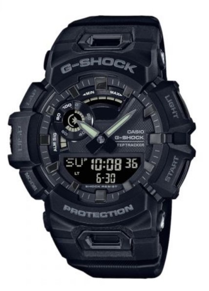 Bluetooth&reg; Smart
Het horloge is met een energiebesparende Bluetooth&reg;-technologie uitgerust, die met een druk op de knop energiezuinige gegevensuitwisseling biedt. Via Bluetooth&reg; kan het horloge draadloos met de smartphone worden verbonden, waardoor diverse handige functies toegankelijk worden.
Smartphone time
Wanneer de klok is gekoppeld met het toestel, wordt de tijd automatisch ingesteld en wordt de huidige tijd dus wereldwijd.
Super-Auto LED Light
Zodra het omgevingslicht verzwakt zorgt een draai met uw pols er voor dat de display van het horloge vooral helder en kleurrijk verlicht wordt.
Schokbestendig
Een schokbestendige constructie beschermt tegen schokken en trillingen.
Stappenteller
De Step Tracker maatregelen via versnellingsmeter stappen en brengt ze op het display van het horloge.
Lifelog Function
Tweede tijdzone
Een tweede locale tijd kan ingesteld en opgeroepen worden. Ideaal als u b.v. vaak overzee telefoneert.
Stopwatchfunctie - 1/100 sec. - 24 uur
Met drukken op een knop precieze meting van verstreken tijd. De fractie geeft de meeteenheid aan, terwijl het tijdsymbool de maximum tijdmeting toont.
Rondegeheugen 50
Maximaal 50 items inclusief datum en rondetijd kunnen hierin worden opgeslagen voor beoordeling achteraf.
5 Timer - 1/1 Sec. - 60 Min. (Herhaling)
De count-down timer geeft een signaal door het bereiken van de ingestelde tijd. De meetcapaciteit is maximaal 60 minuten. De timer kan weer automatisch te tellen vanaf de ingestelde tijd. Vijf van deze countdown alarmen kunnen afzonderlijk worden ingesteld.
5 alarmen per dag
Het dagelijks alarm herinnert met een akoestisch signaal op de ingestelde tijd aan terugkerende gebeurtenissen. Dit model heeft 5 onafhankelijke alarmen als flexibele geheugensteuntjes voor belangrijke afspraken.
Knopgeluiden aan/uit
De knopgeluiden kunnen met de modusknop naar wens worden uitgeschakeld. Na uitschakeling hoort u geen pieptoon meer wanneer u van de ene functie naar de andere schakelt. Ingestelde alarmen of countdowntimers zijn na uitschakeling van de knopgeluiden nog wel actief.
Wijzer beweeg functie
Met een druk op de knop kunt u de wijzers bewegen en dit geeft u de mogelijkheid om functies zoals topwatch of datum vrij te kunnen bekijken.
Phone Finder
Smartphone kwijt? E&eacute;n druk op de knop op het horloge is voldoende: de smartphone geeft een alarmsignaal.
Weergave van binnenkomende oproepen
Zodra je een oproep op je smartphone ontvangt, verschijnen de aanwijzingen op het display van je horloge
Automatische kalender
Als de automatische kalender eenmaal is ingesteld, wordt altijd de juiste datum weergegeven.
12/24-uurs tijdweergave
De tijd kan in 12-uurs of 24-uurs formaat worden getoond.
Mineraalglas
Het geharde mineraalglas zorgt ervoor dat het horlogeglas niet snel beschadigd.
Kunststof Kast
De hars behuizing is de ideale gezelschap voor elke dag. Het is duurzaam, lichtgewicht en relatief ongevoelig voor kou, hitte of andere externe invloeden.
Resinarmband
Resin bestaat uit kunsthars en is dankzij de extreme houdbaarheid en flexibiliteit het ideale materiaal voor armbanden.
Gesp
De armband is voorzien van een gesp.
2 jaar - 1 batterij
De batterij kan het horloge ca. 2 jaar van stroom voorzien.
Classificatie waterbestendigheid (20 bar)
Perfect voor vrij duiken zonder scuba-uitrusting: het horloge is waterbestendig tot 20 bar (ISO 22810).
Afmetingen (H x B x D)
51,3mm x 48,9mm x 16,6mm
Gewicht
ca. 61 g